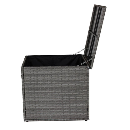 Segmart 4 Piece Rattan Wicker Patio Furniture, Outdoor Conversation Set with Storage Ottoman, All-Weather Rectangle Patio Sofa Wicker Set with Cushions for Backyard Garden Pool