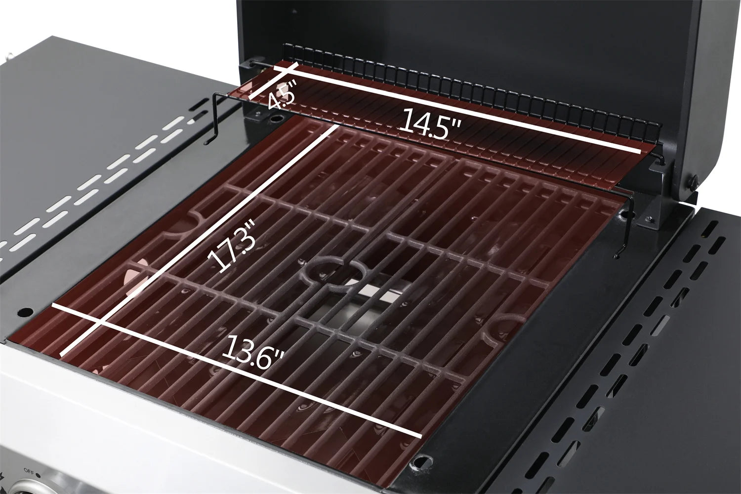 HighSound 2-Burner Propane Gas Grill, 24600 BTU Patio Garden Barbecue Grill with Stainless Steel Tray, Wire Enamel Cooking Grids & Foldable Shelves, Black