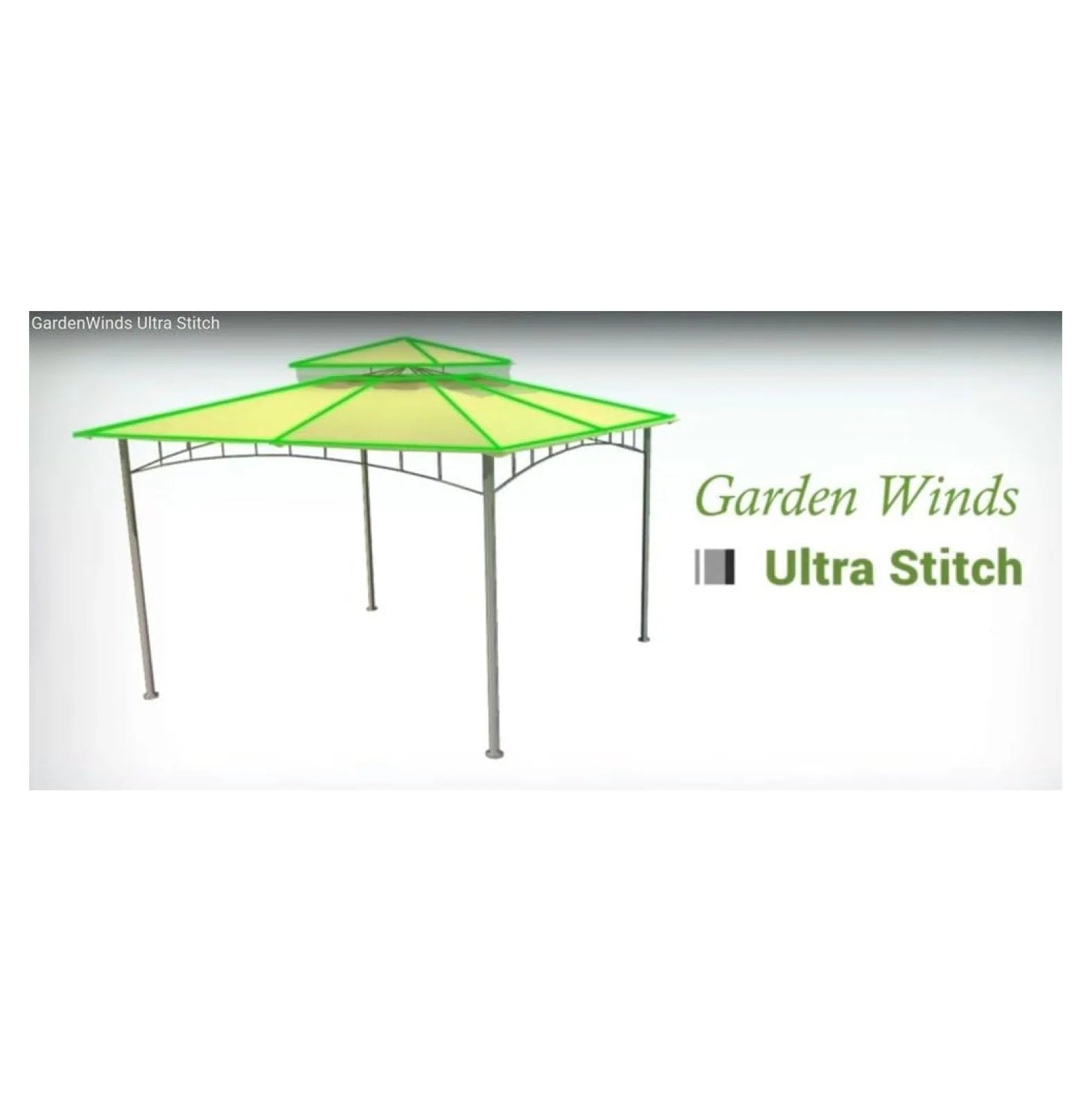 ABBA Patio 10x10 Gazebo Replacement Canopy - RipLock 500 Top Cover - Beige