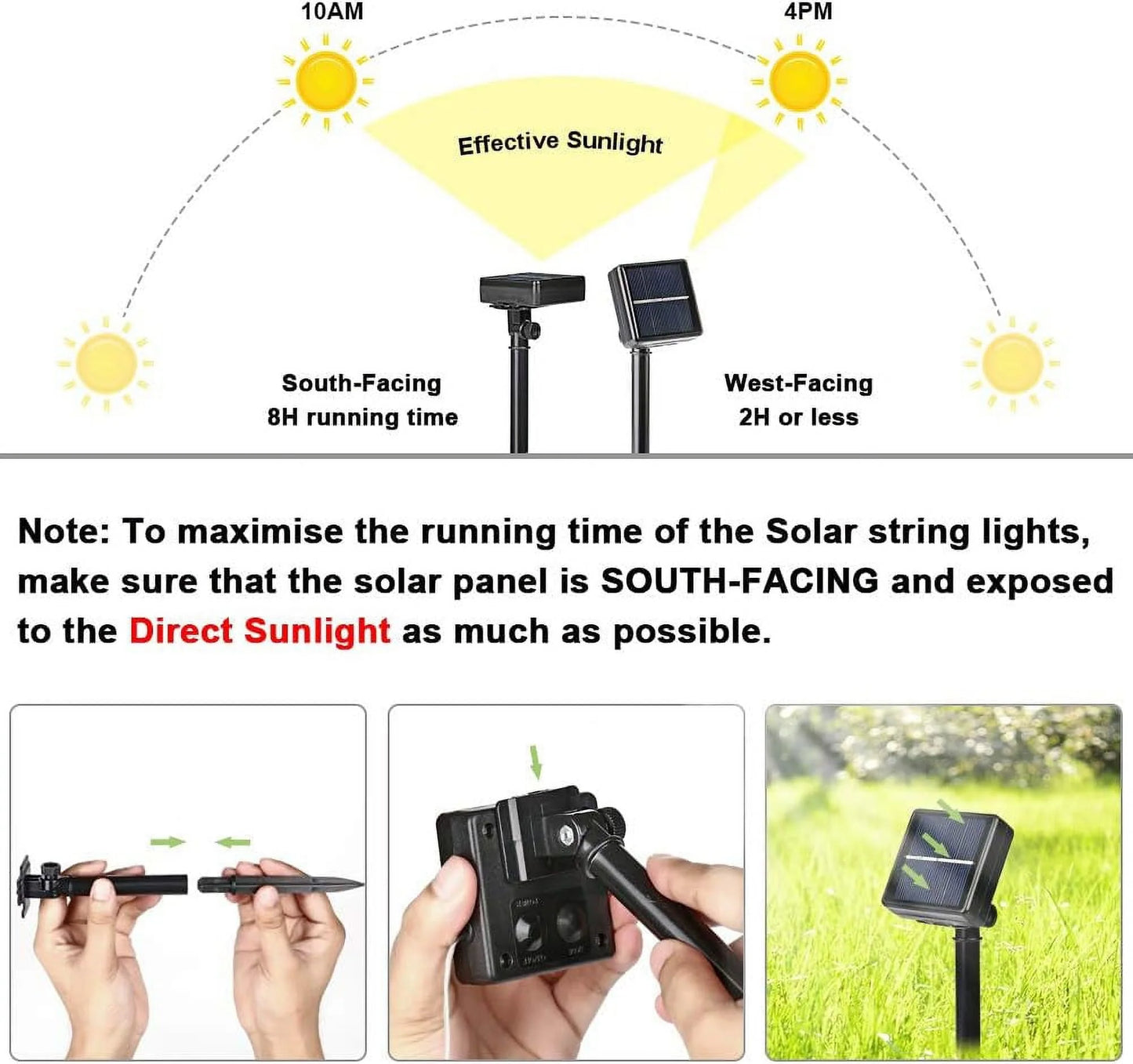 Solar Fairy Lights,Waterproof 200LED 72ft Solar String Lights with 8 Modes, Super Bright Copper Wire Solar Lights Outdoor for Tree, Patio, Garden, Party Decoration
