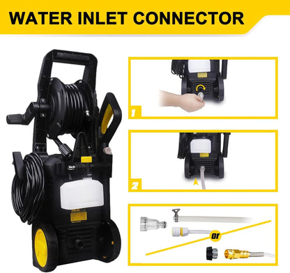 Aceup Energy 4000 PSI 2.6GPM Portable Electric Pressure Washer for Cars Fences Patios Driveways, Lightweight