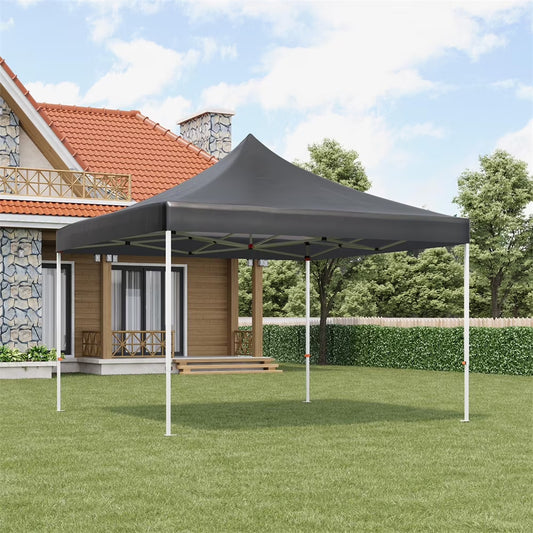 10 x 10 FT Pop Up Canopy, Heavy Duty Instant Tent with Wheeled Carry Bag, All Season Commercial Sun Shelter, Portable Canopy Shelter for Patio, Backyard, Bench, Garden