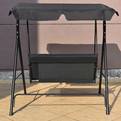 Kadyn Patio Swings for Porch,Comfortable Porch Swings,Loveseat Cushioned Patio Steel Frame Swing Glider -Black