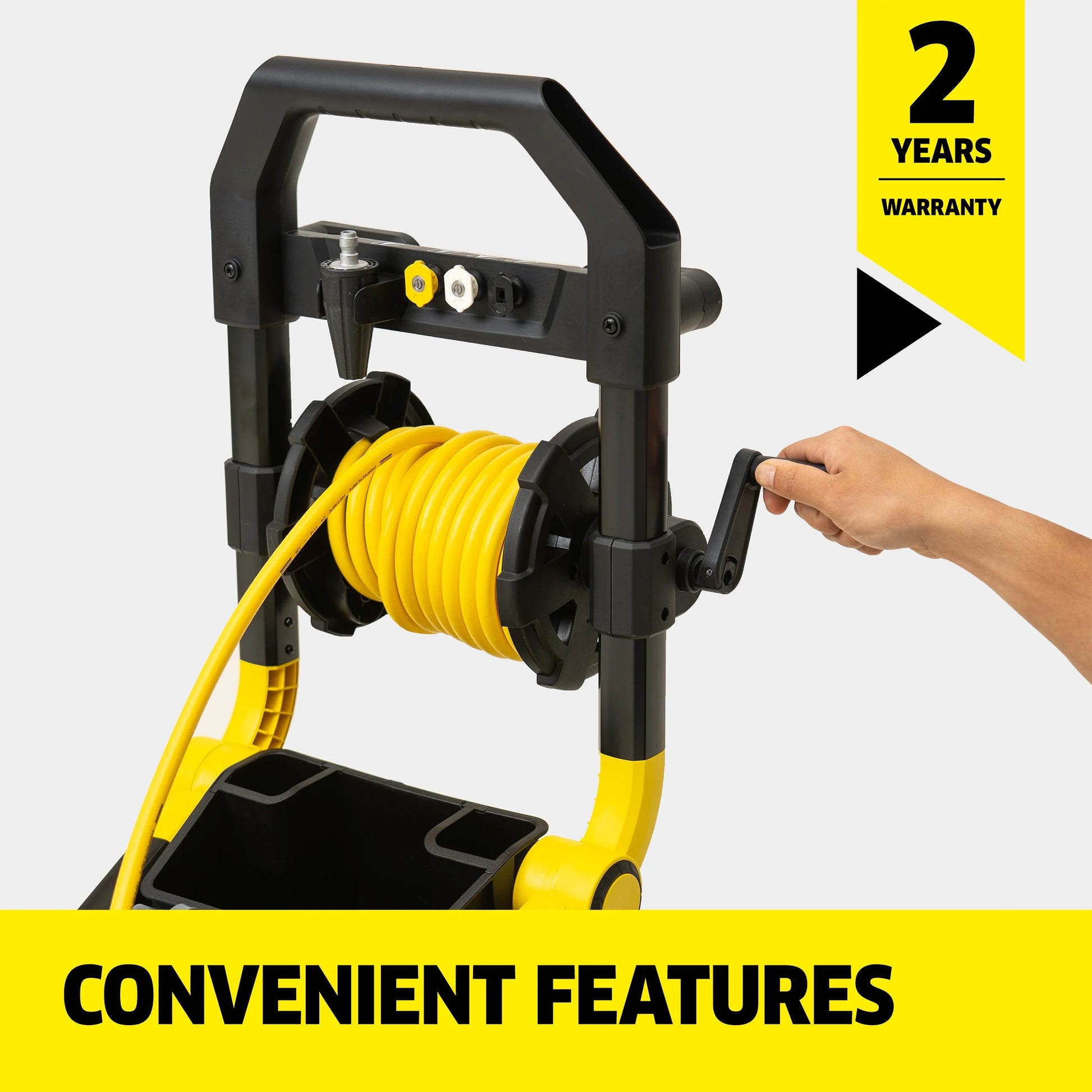 K?rcher Pressure Washer K2300PS, CETA Certified, 4 Spray Nozzles, Detergent Tank, Hose Reel, For Cars, Driveways, Siding, Patios, 1.2 GPM
