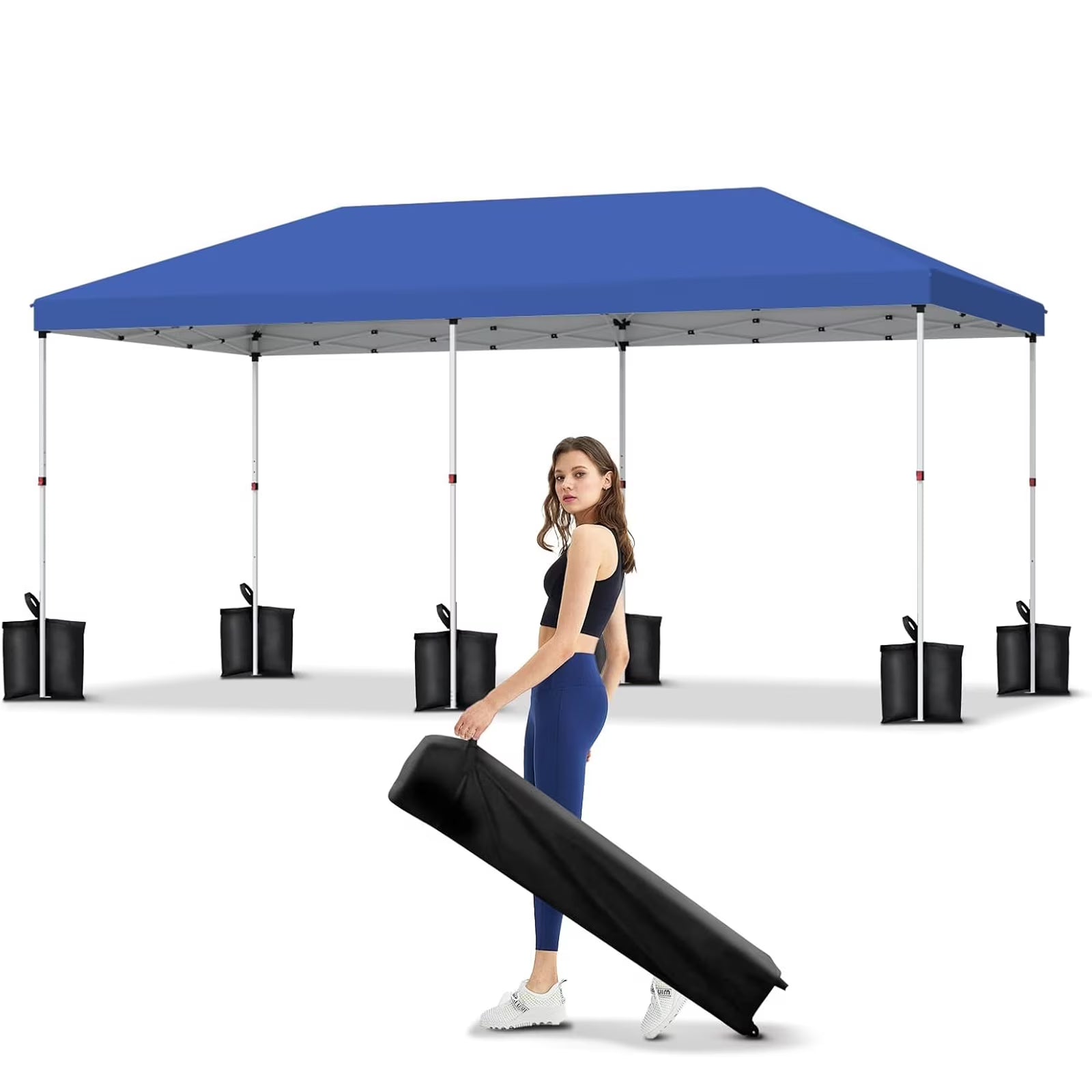 10' x 20' Pop Up Canopy Tent for Outdoor, Portable Instant Commercial Canopy for Patio, Backyard, Garden, Lawn, Outdoor Activities