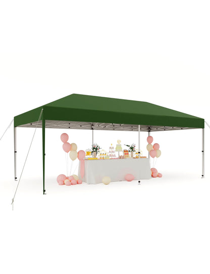 Huloretions 10x10FT Pop Up Canopy Tent,Folding Heavy Duty Commercial Canopy Tent Outdoor Vendor Party Tent Waterproof Gazebo Shelter For Patio Outdoor Party Events,Height Adjustable Shelter Gazebos