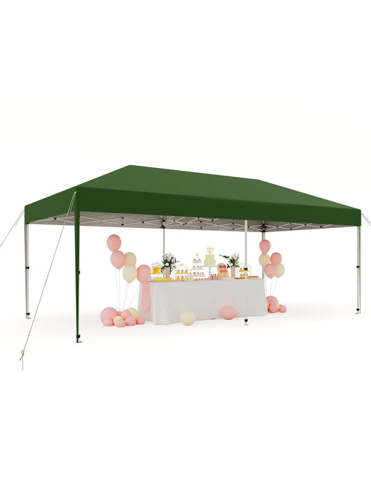Huloretions 10x10FT Pop Up Canopy Tent,Folding Heavy Duty Commercial Canopy Tent Outdoor Vendor Party Tent Waterproof Gazebo Shelter For Patio Outdoor Party Events,Height Adjustable Shelter Gazebos