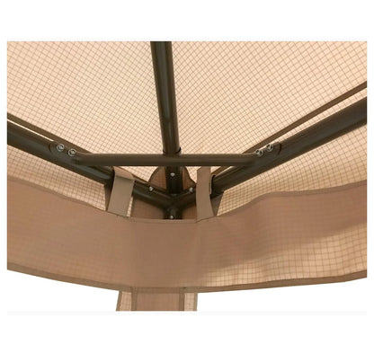 ABBA Patio 10x10 Gazebo Replacement Canopy - RipLock 500 - Beige
