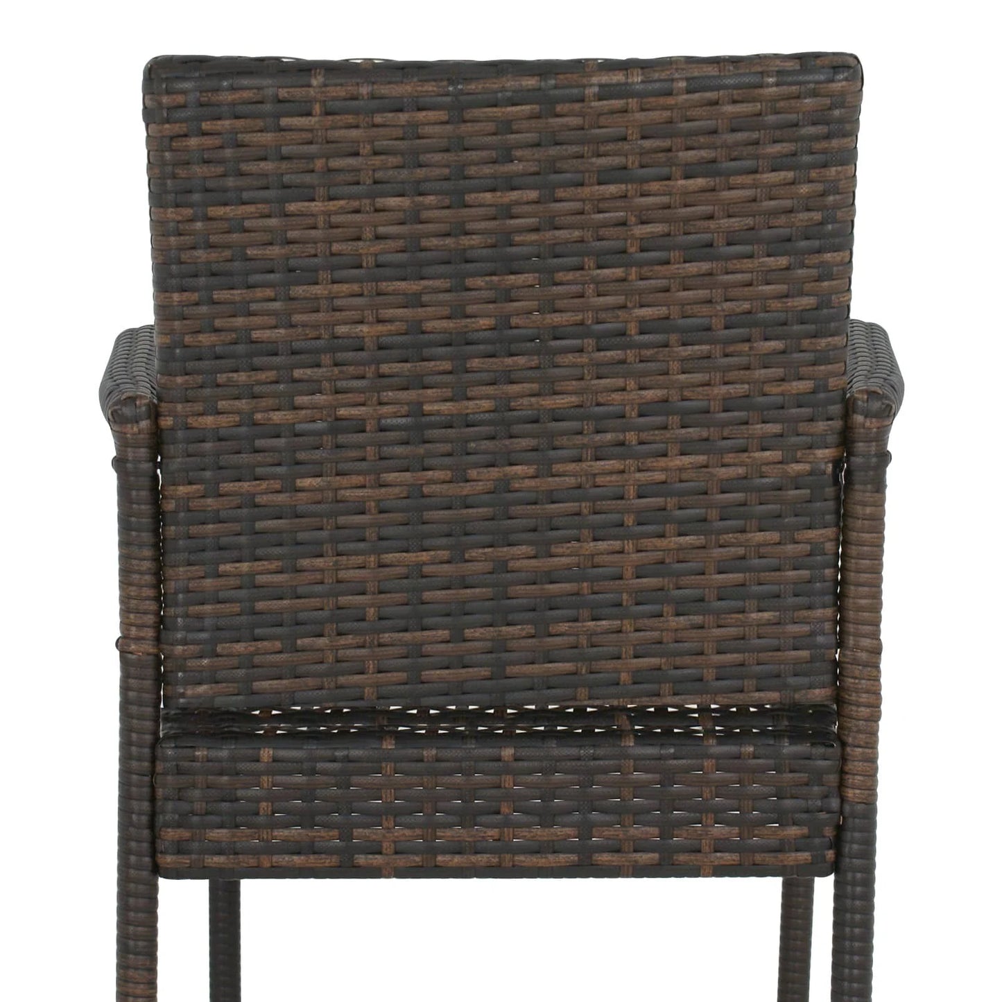 ZENSTYLE Wicker Bar Stool Rattan Chair Furniture Chair Outdoor Backyard Set of 2 Patio - Brown