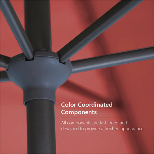 Lyon Outdoor Patio Umbrella 9' (Dark Red)
