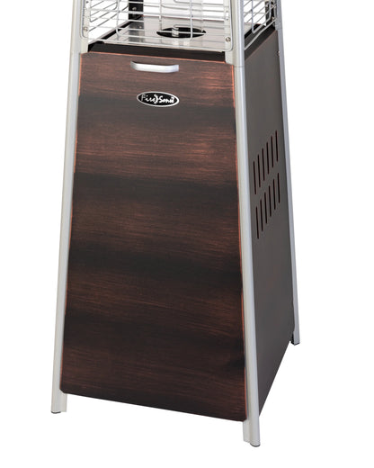 Fire Sense Pyramid Flame Patio outdoor propane Heater Tower with Wheels Coronado Brushed Bronze