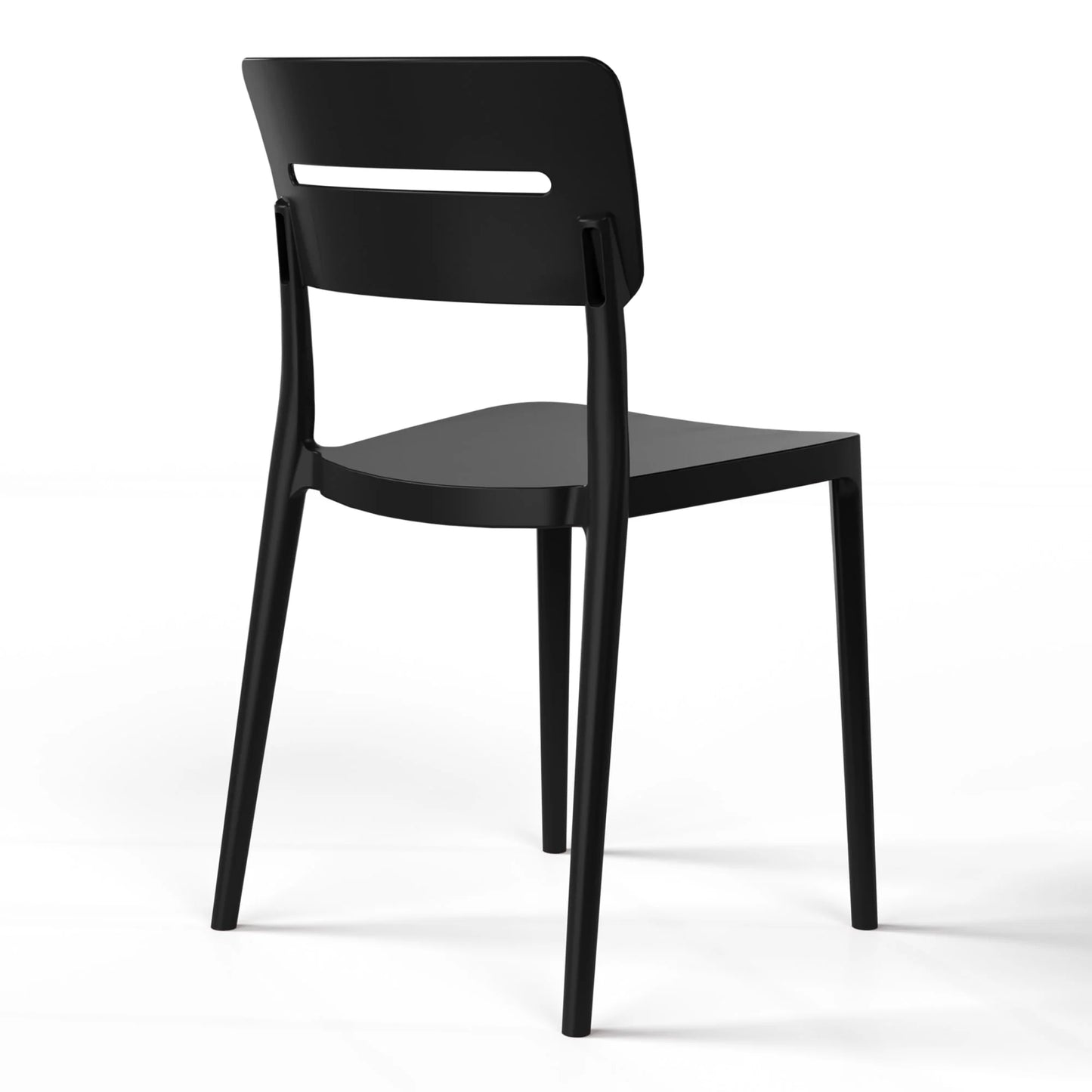 WestinTrends Playa 3-Piece Outdoor Resin Patio Bistro Set with Stackable Patio Dining Chairs, Black