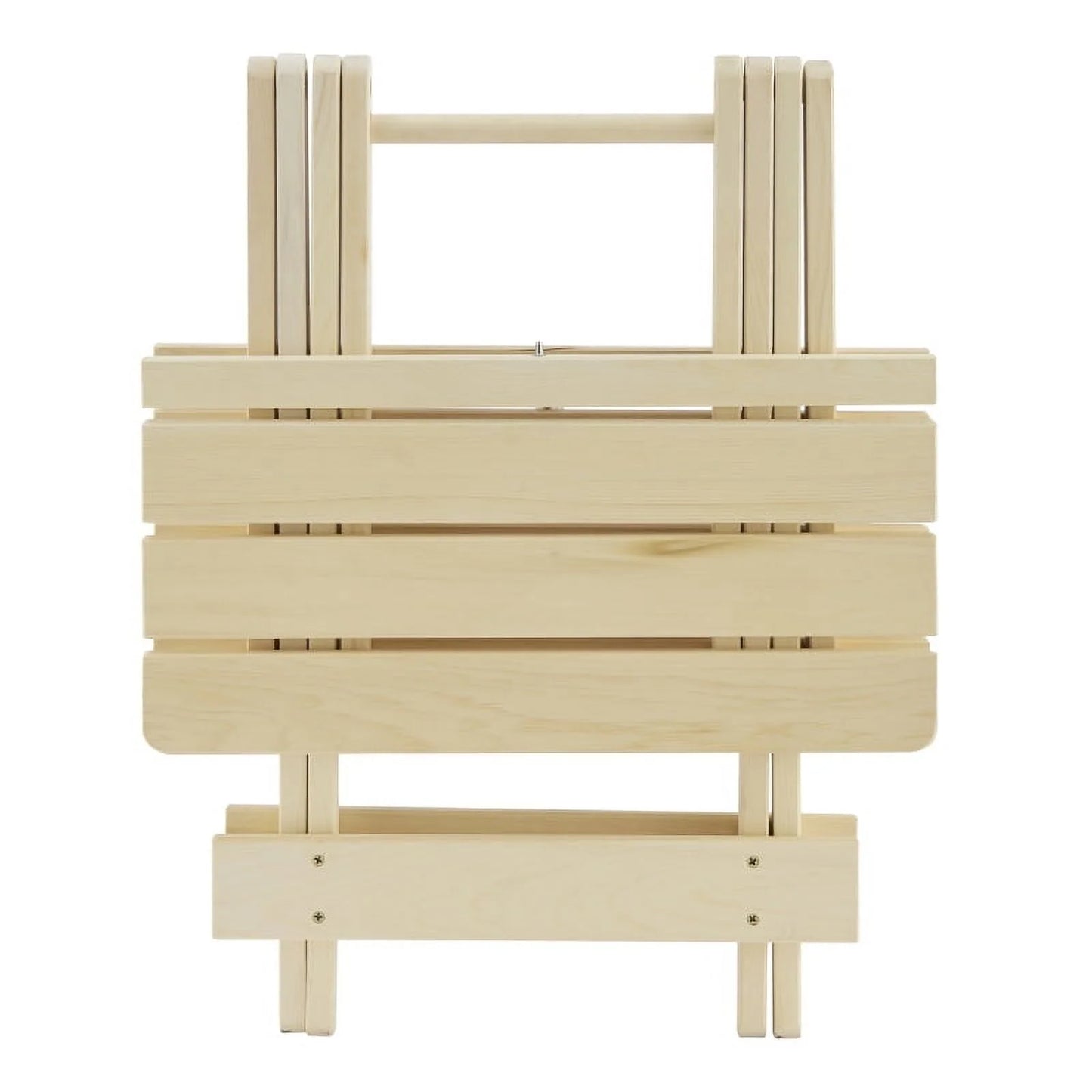Folding Square Table Patio Outdoor solid wood Table for Backyard, Balcony, Portable Design Space-Saving Natural Wood Color