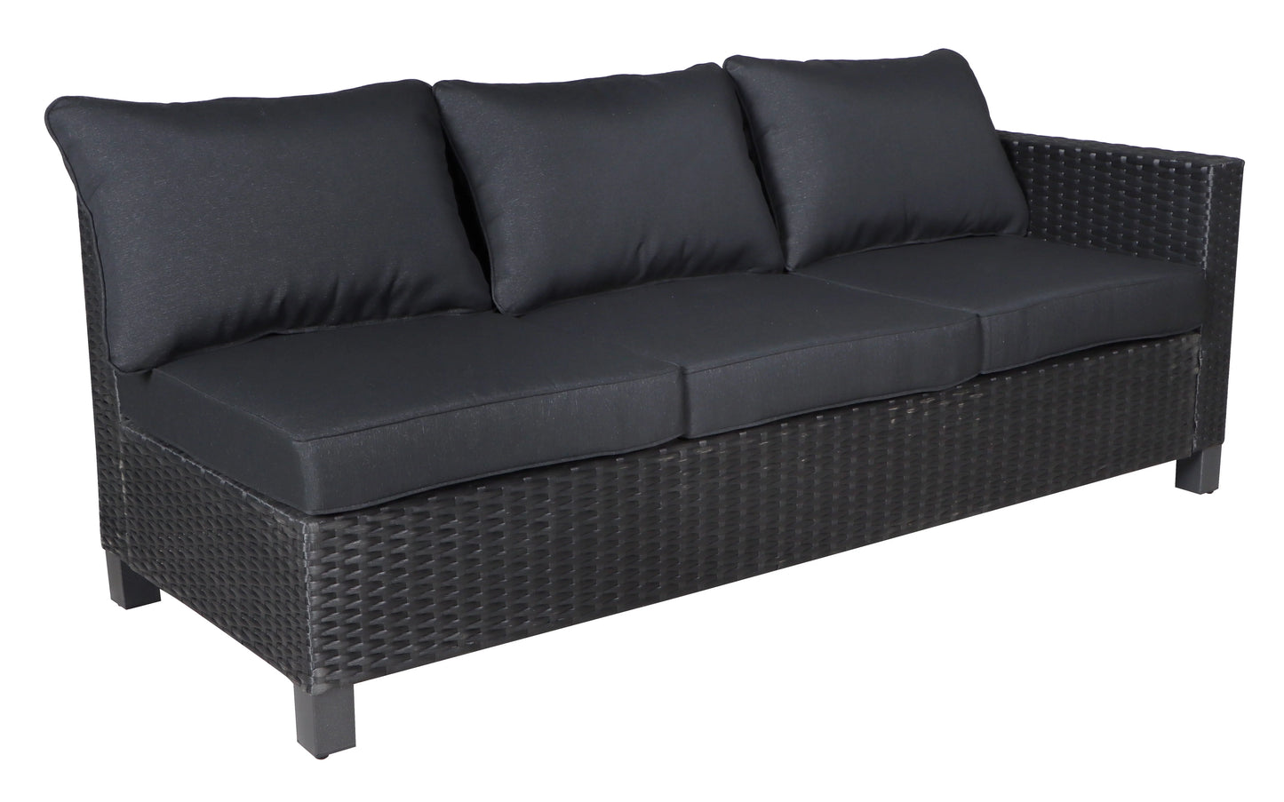 Better Homes & Gardens Brookbury 5-Piece Outdoor Wicker Patio Sectional Dining Set - Black