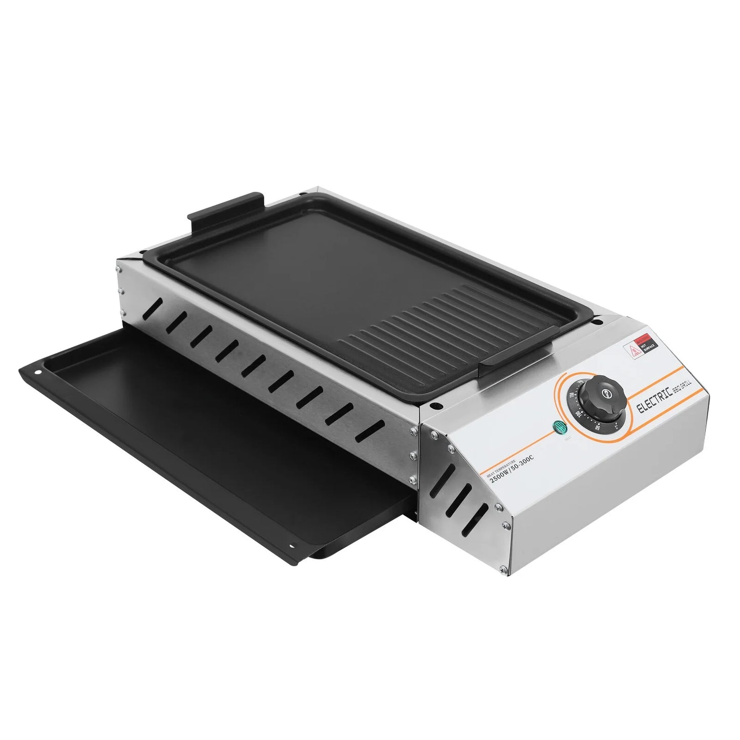 ToppiJoy 122-572° F Electric Griller, Adjustable Temperature Control Teppanyaki Flat Grill for Outdoor Cooking Kitchen and Patio Backyard Barbecue