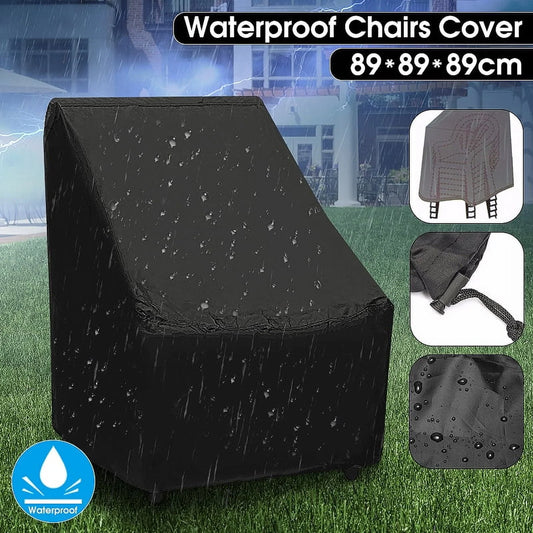 Outdoor Patio Furniture Covers Waterproof Chair Dust Rain Cover Outdoor Garden Patio Furniture Protection, Black