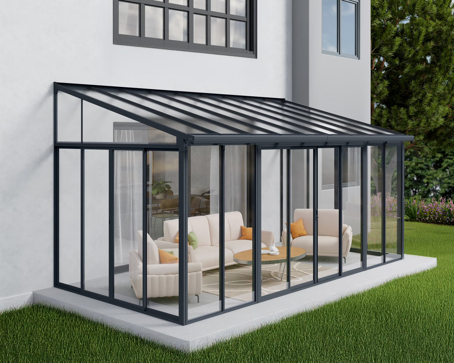Palram - Canopia SanRemo 10' x 14' Patio Enclosure - Gray/Clear