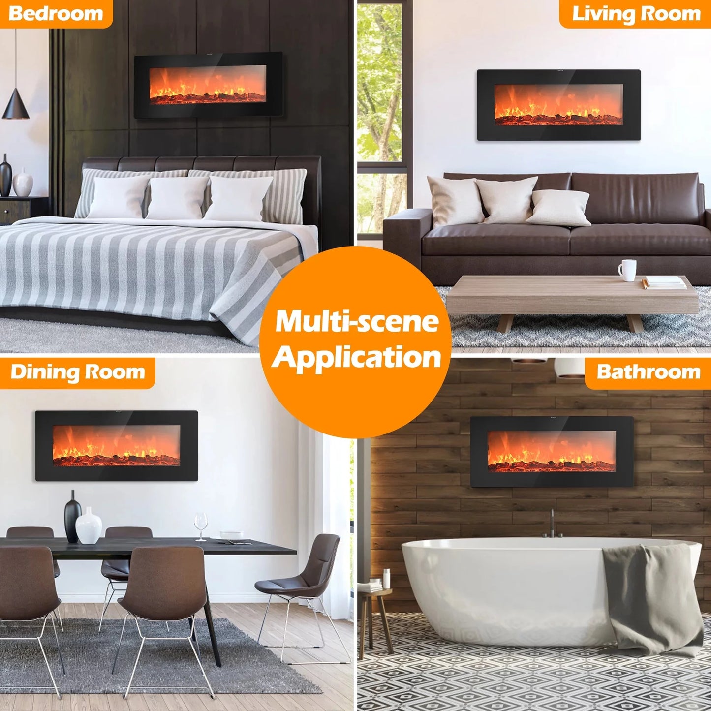 Airo Comfort Electric Outdoor Infrared Patio Heater - 500/1000/1500W with Remote
