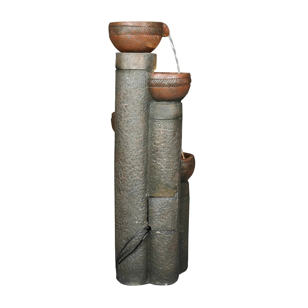 39.7’’H 5-Tier Relaxing Outdoor Indoor Garden Water Fountain Decor - for Contemporary Design for Garden, Patio, Deck, Porch, Backyard and Home Art Decor
