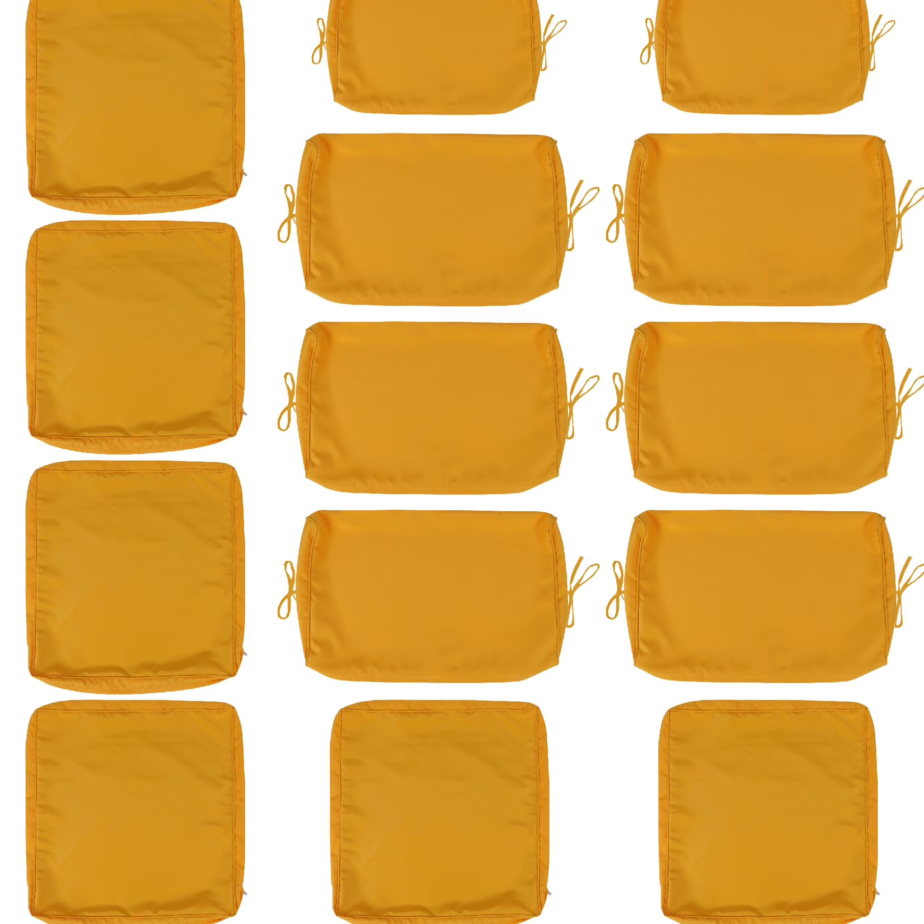 Yellow Cushion Covers For 6 Patio , 14pack With Zipper, Seat And Back Slipcovers Sectional Outdoor Slipcovers, &