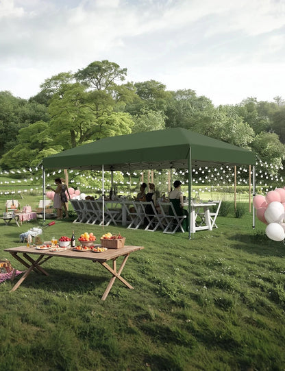 Telyswee 10'x 20' Pop Up Canopy Tent for Parties, Heavy Duty Commercial Canopy Tent Outdoor Vendor Party Tent Waterproof Gazebo Shelter for Patio Outdoor Party Events
