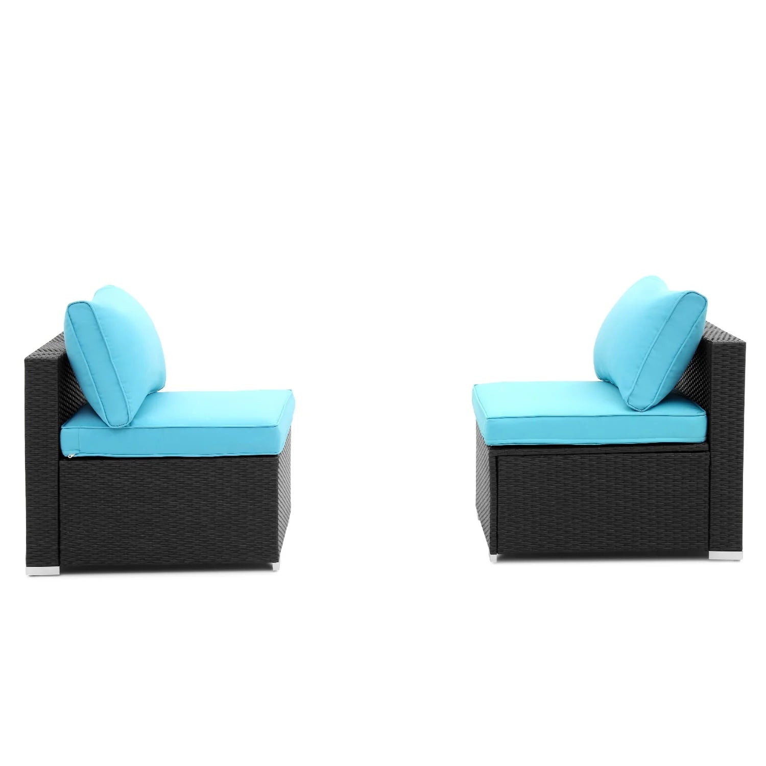Ainfox 2 Pieces Outdoor Patio Furniture Sofa Set, Patio Conversation Set(Blue)