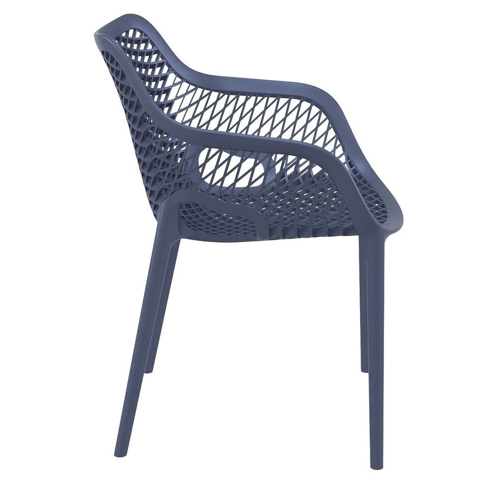 Compamia Air XL Outdoor Patio Dining Arm Chair in Dark Gray