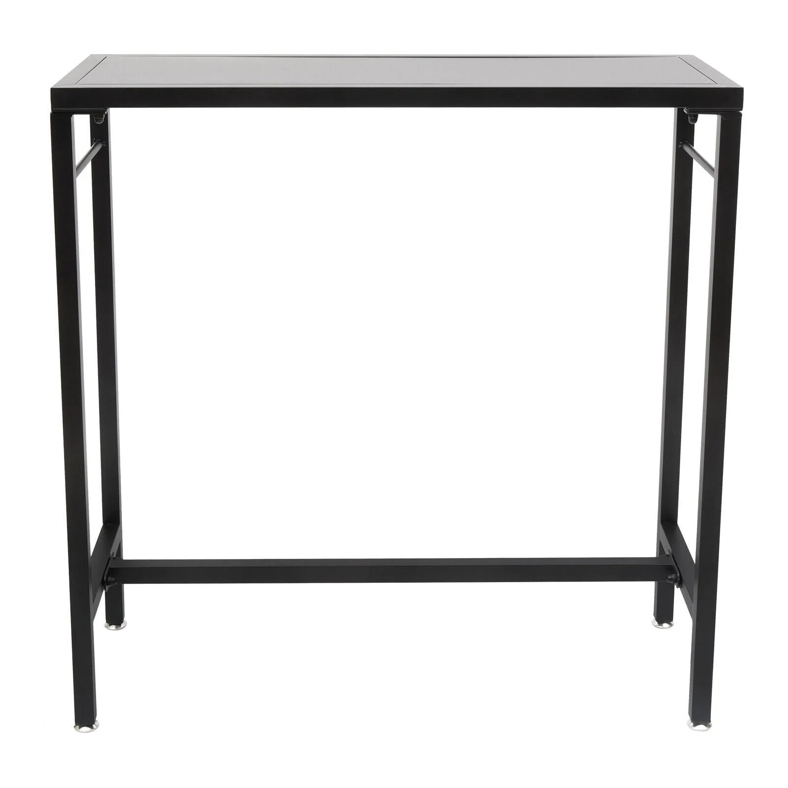 Outdoor Bar Table - 39" Narrow Rectangular Bar Height Pub Table, Tall Bar Height Table Sturdy Metal Frame Tall Table Counter with Feet, for Patio, Balcony, Dinning Room,Garden