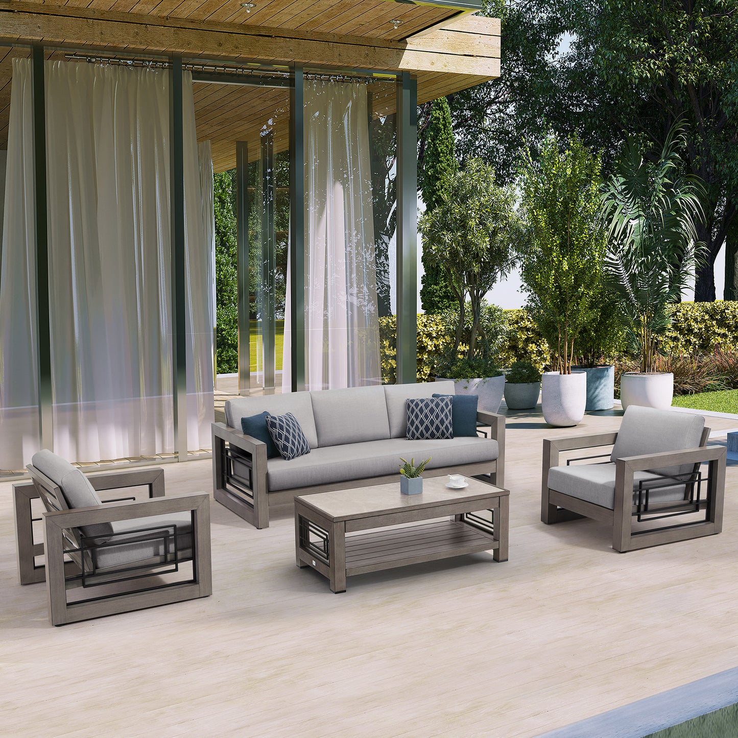 Austin II 4-piece Outdoor Patio Seating Set