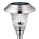 Outdoor Solar Pathway Lights 4 Pack Solar Lights for Yard Garden Decor Waterproof Glass Stainless Steel Auto-on/off Solar Landscape Lights for Lawn, Patio, Yard, Garden, Pathway, Driveway