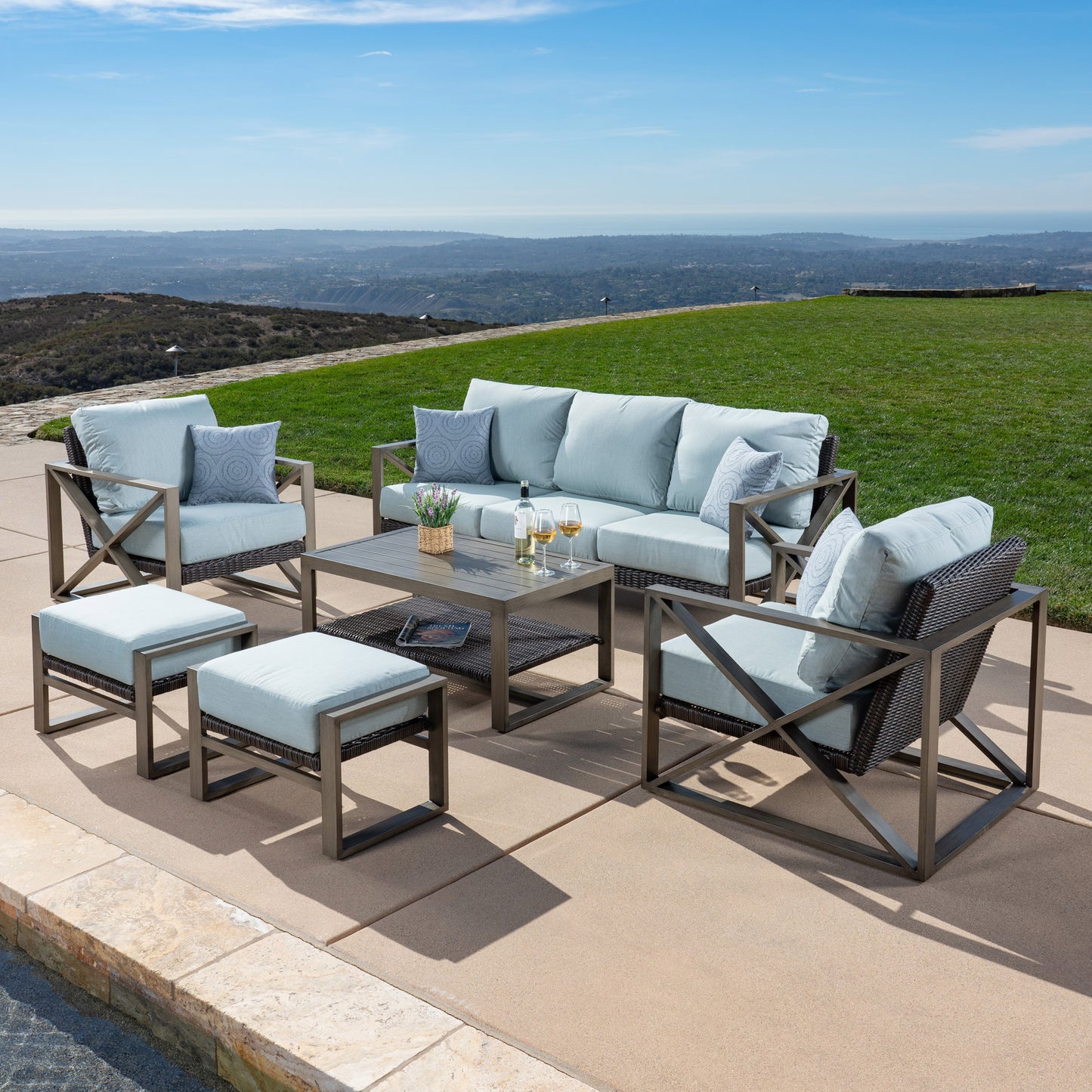 Grand Leisure City Heights 6-piece Outdoor Patio Seating Set