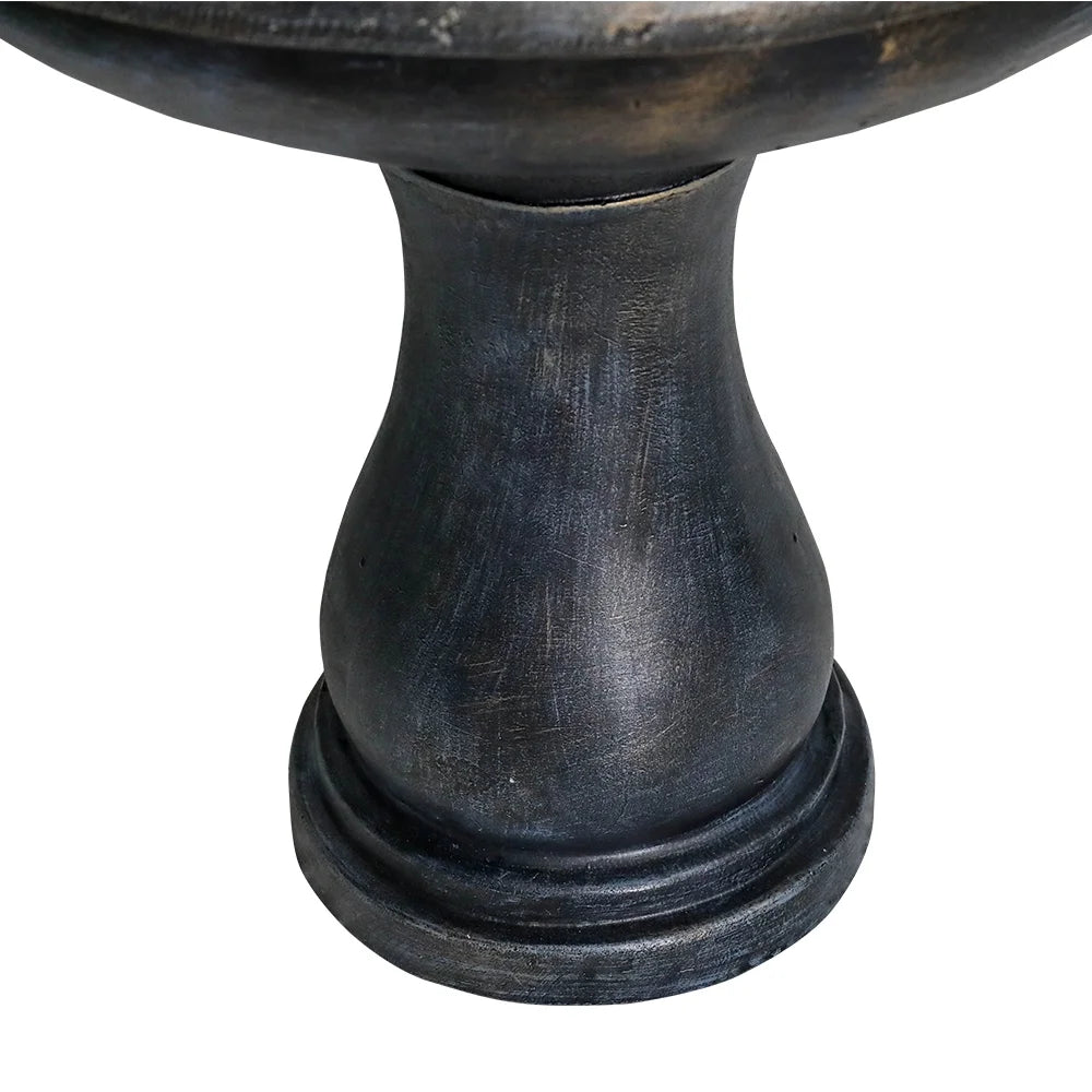 3-Tiers Modern Concrete Outdoor/Indoors Floor Fountain - Round Large Outdoor Freestanding Waterfalls Fountains for Garden, Patio, Yard, and Deck Decor