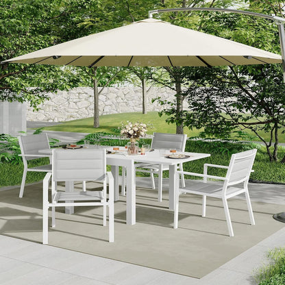 2 Piece Metal Patio Stackable Dining Chairs Set,Ventilated Material Stackable Outdoor Chairs Textilene Fabric Outdoor Aluminum Stacking Dining Chair Patio Dining Chairs