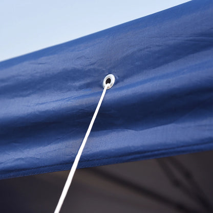 Outsunny 10' x 20' Pop Up Canopy Tent with 4 Sidewalls, Heavy Duty Tents for Parties, Outdoor Instant Gazebo with Carry Bag, for Outdoor, Garden, Patio, Blue