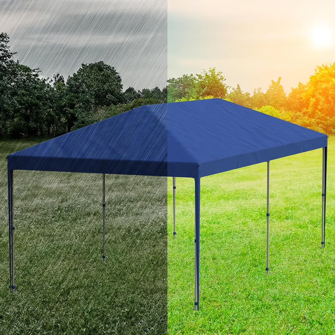 10'x 20' Pop up Canopy Tent,inst antEasy Setup Commercial Canopy Tent with 2Pcs Sidewalls, 12 Stakes & 6 Sandbags, Portable Outdoor Tent for Farmers' Market, Wedding, Patio, Party, Event