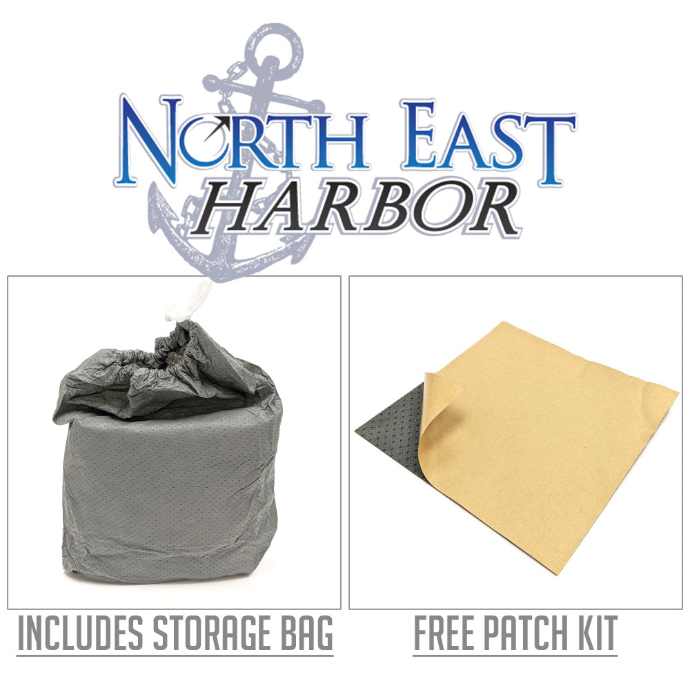 NEH Outdoor Stackable-Chair Patio Furniture Cover - 28"W x 30"D x 49"H - Breathable Material, Sunray Protected, and Weather Resistant Storage Cover - Gray with Black Hem