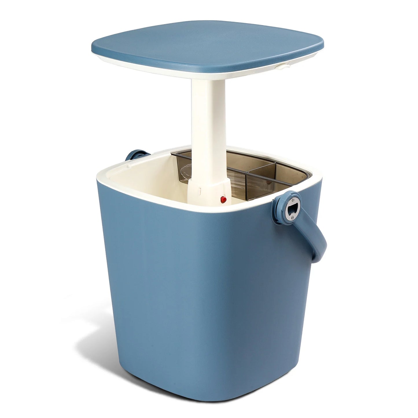 Outdoor Cooler Table,4 Gallon Portable Modern Cooler Side Table with Handle,All-Weather Resistant Patio Furniture Cooler Ice Cool Bar for Camping,Picnic, Beach,Pool,Party