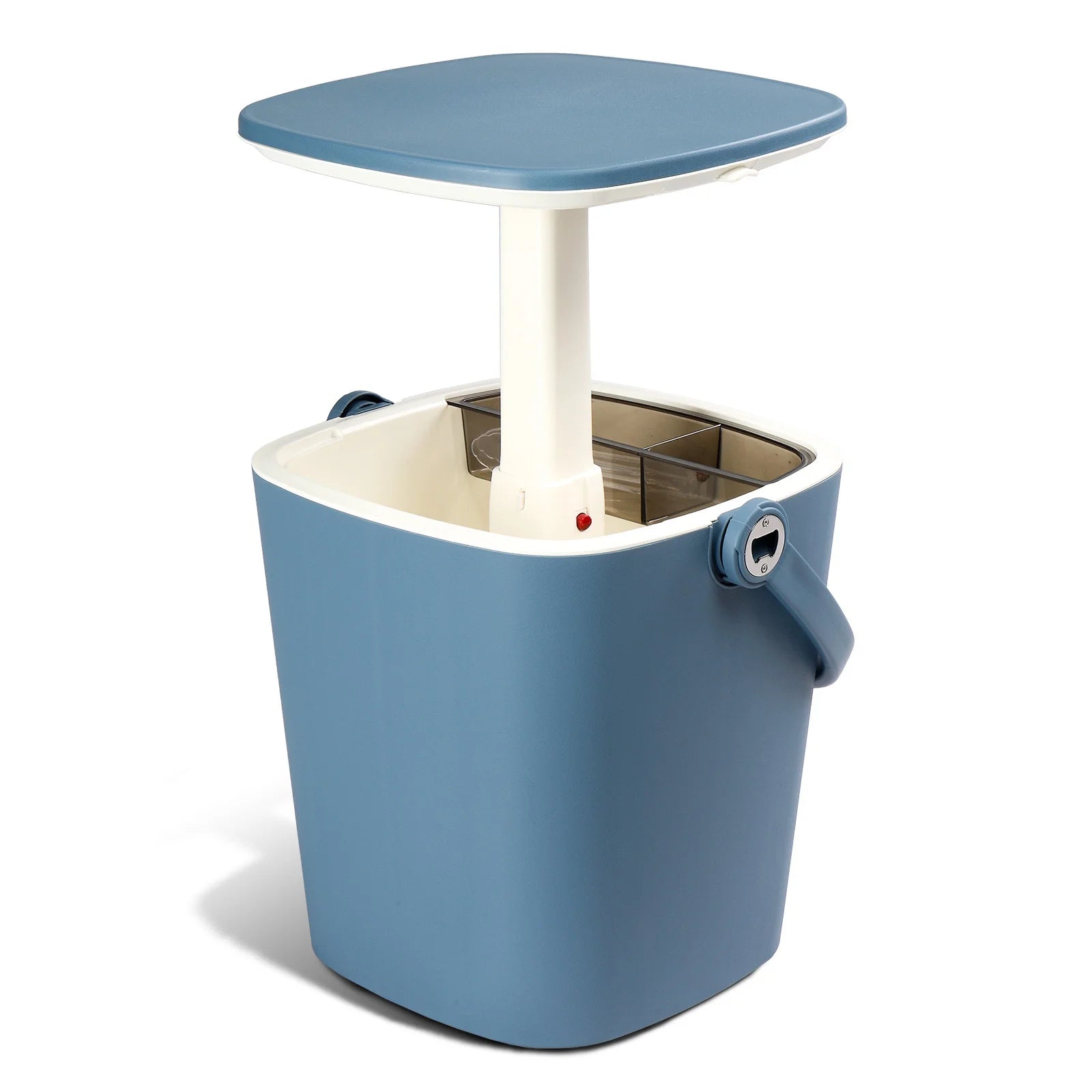 Outdoor Cooler Table,4 Gallon Portable Modern Cooler Side Table with Handle,All-Weather Resistant Patio Furniture Cooler Ice Cool Bar for Camping,Picnic, Beach,Pool,Party