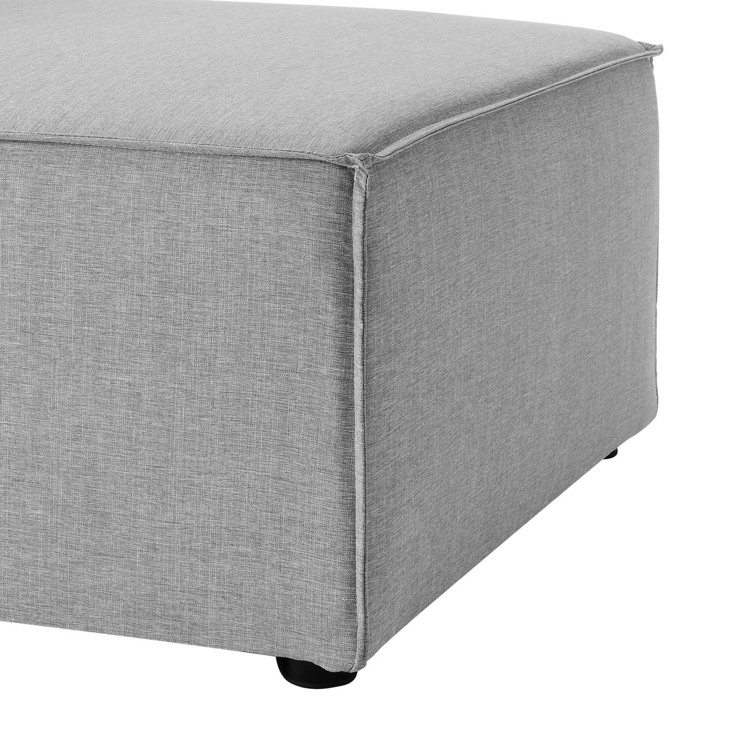 Modway Saybrook Outdoor Patio Upholstered 3-Piece Sectional Sofa in Gray