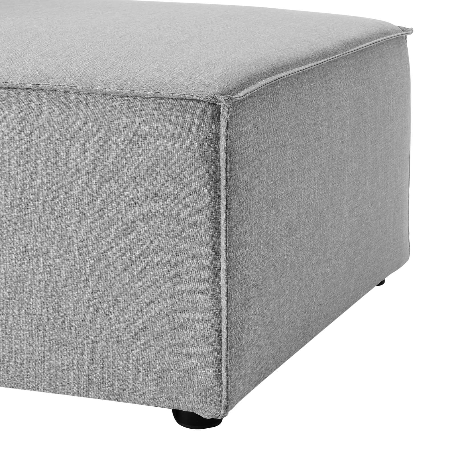 Modway Saybrook Outdoor Patio Upholstered 3-Piece Sectional Sofa in Gray