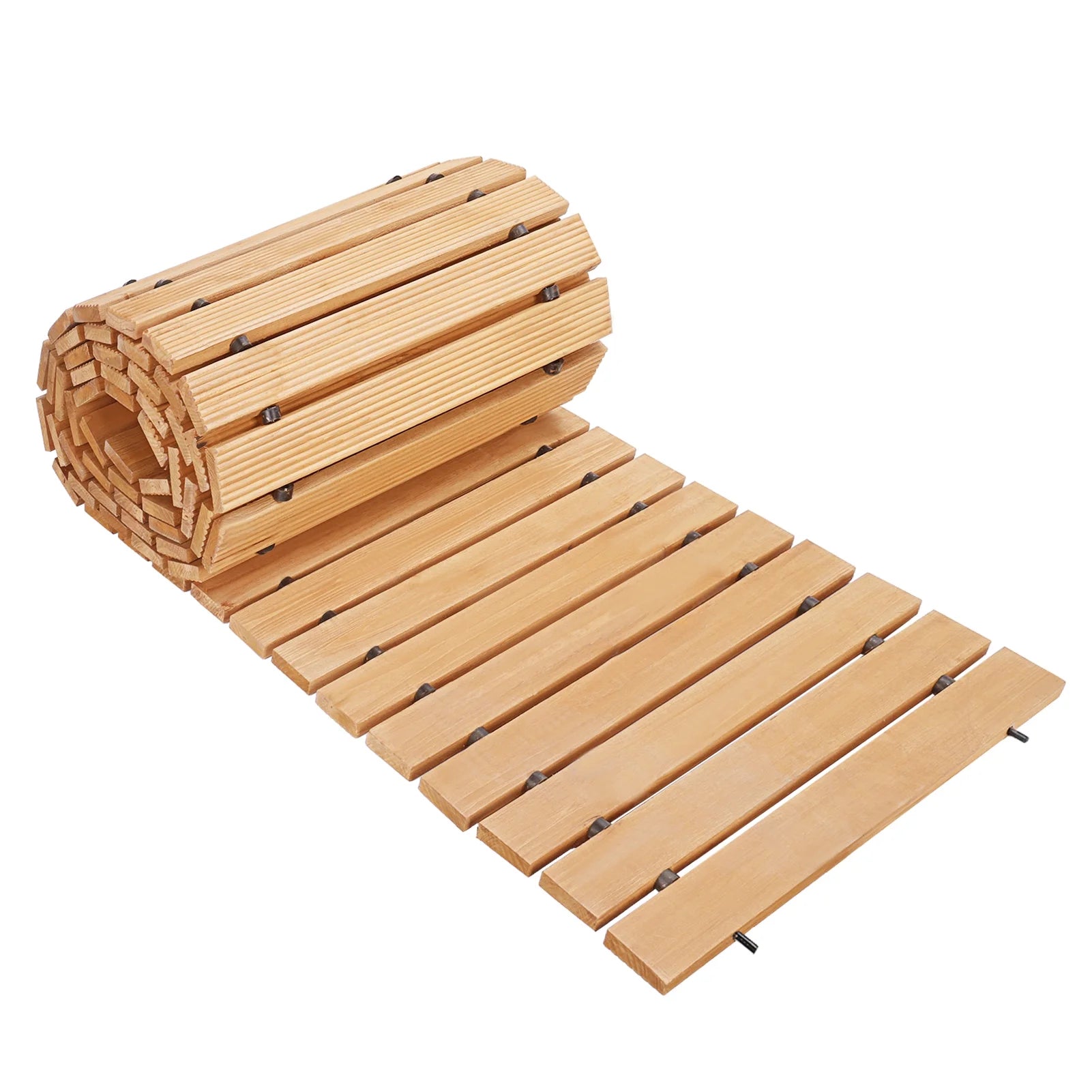 KMYY 12 ft x 45cm Garden Pathway,Wooden Garden Pathway,Outdoor Roll Out Walkway Pathway,Wooden Garden Bridge Walking Passage for Patio,Lawn,Backyard,Beach