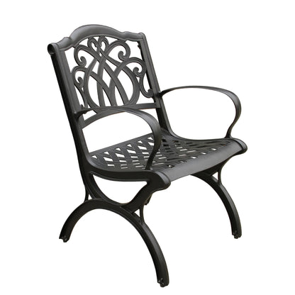 Oakland Living Corporation Ornate Traditional Outdoor Cast Aluminum Patio Dining Chair Bronze