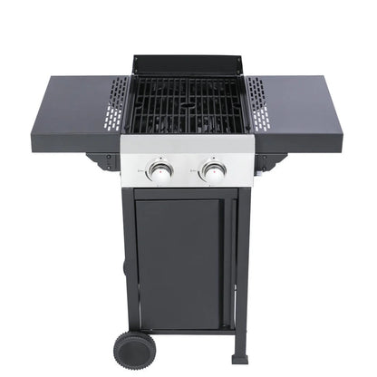 GVN Garden Grill, Patio Backyard Barbecue Grill,2-Burner Propane Gas BBQ Grill, Pizza Box, 24600BTU Output With Wire Enamel Cooking Grids