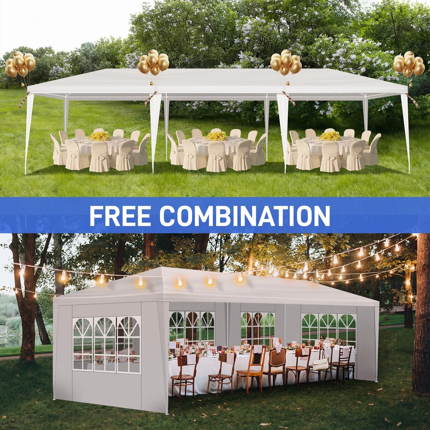 Veado 10'x30' Party Wedding Outdoor Patio Tent Canopy Heavy Duty Gazebo Pavilion