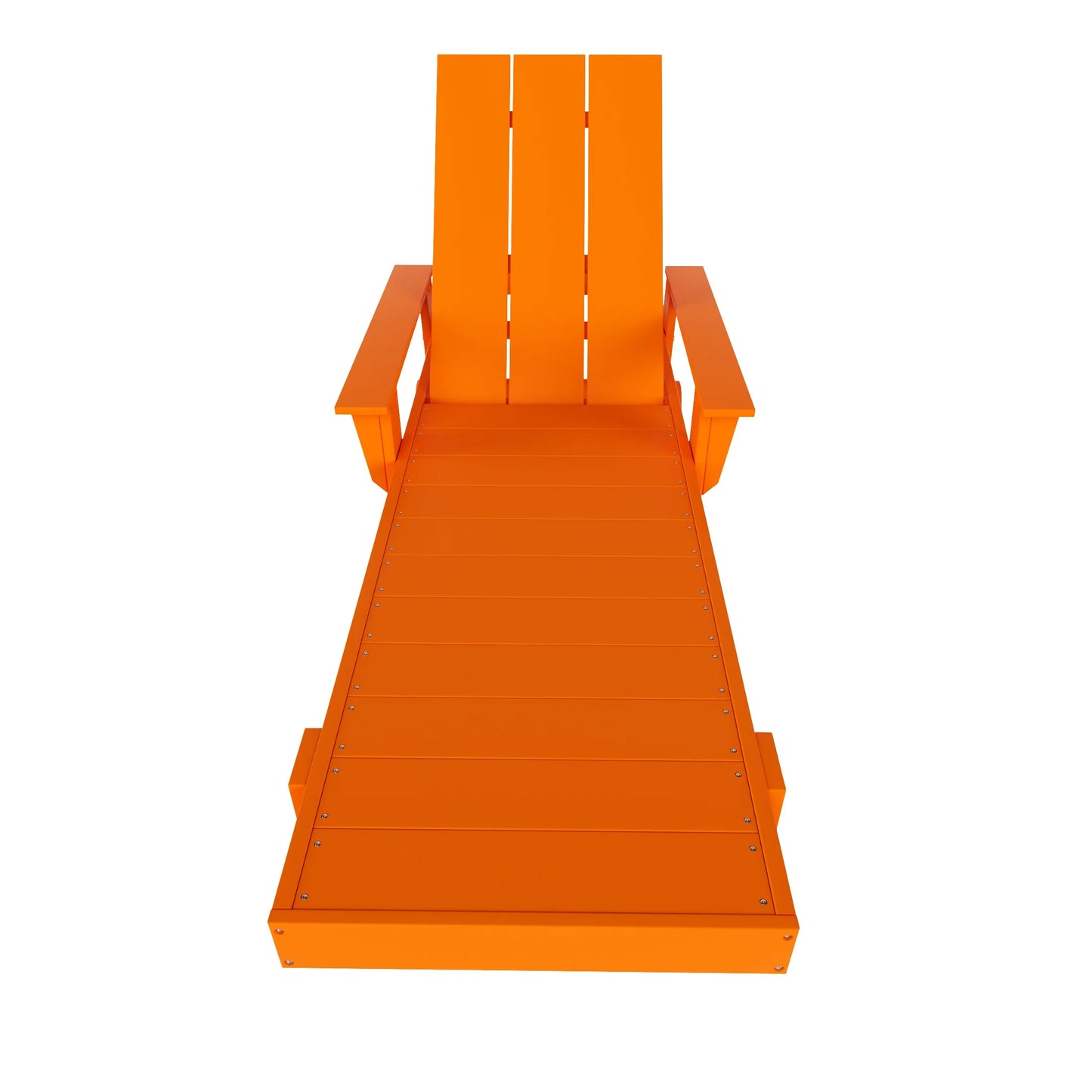 WestinTrends Shoreside Poly Reclining Chaise Lounge for Outdoor, Patio, Garden, Orange