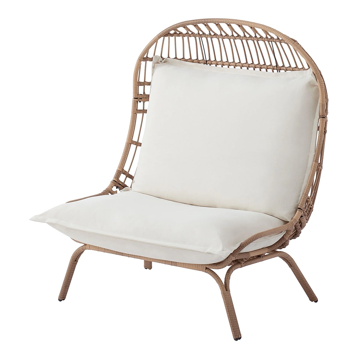 Better Homes & Gardens Willow Sage Outdoor Wicker Patio Cuddle Chair, Brown