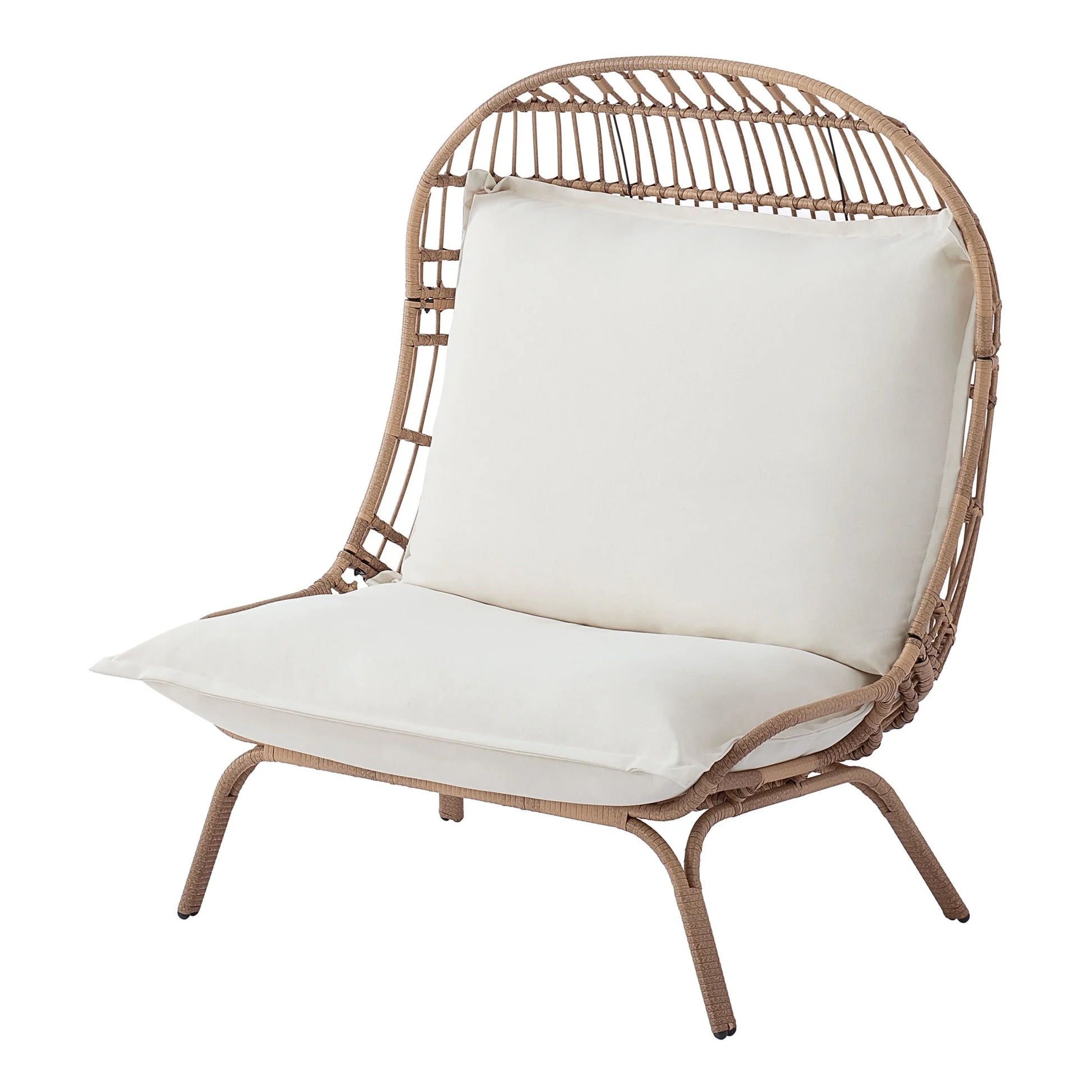 Better Homes & Gardens Willow Sage Outdoor Wicker Patio Cuddle Chair, Brown