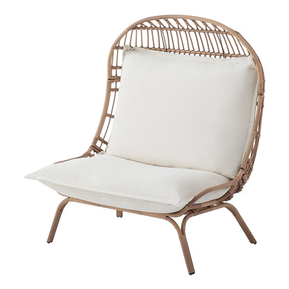 Better Homes & Gardens Willow Sage Outdoor Wicker Patio Cuddle Chair, Brown