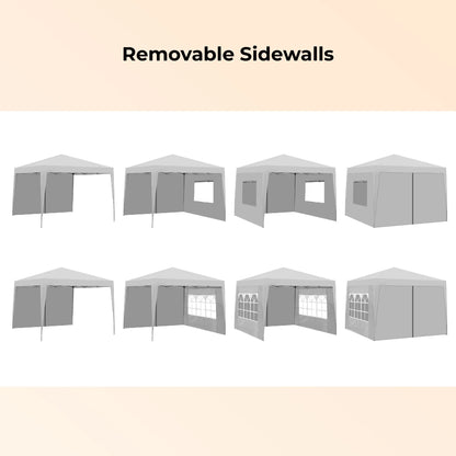 IVV 10x10FT Pop Up Canopy Tent, Outdoor Instant Slant Legs Gazebo Shelter with Carrying Bag, Portable for Patio Deck Garden and Beach - Blue