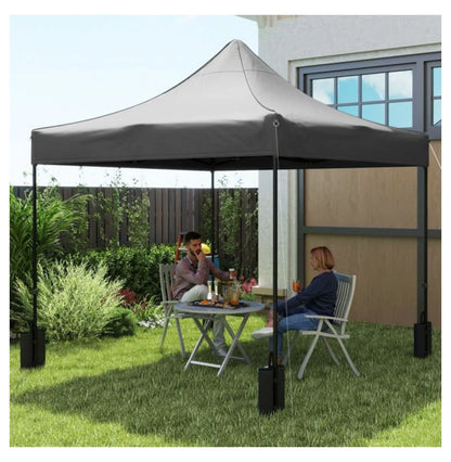 Replacement Canopy Top 10x10 - Dark Gray Oxford Cloth - UPF50+ Sun Protection with Weight Bags - Outdoor Patio Shade Cover